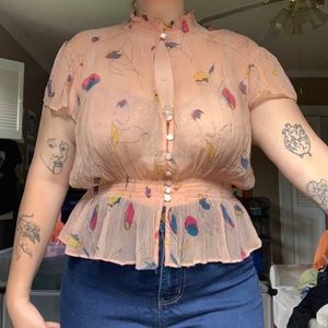Urban Outfitters Kimchi Blue Sheer Blouse